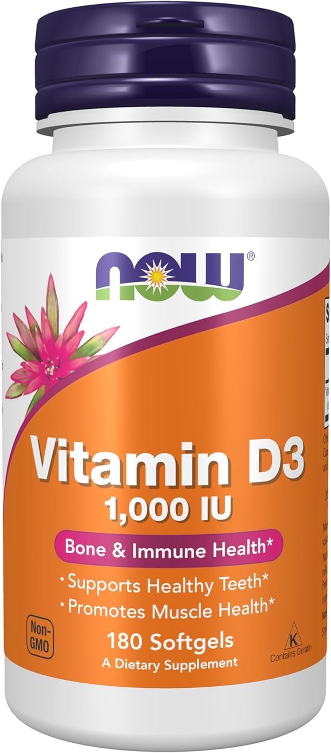 NOW Foods Vitamin D-3 1000 IU 180 Softgels