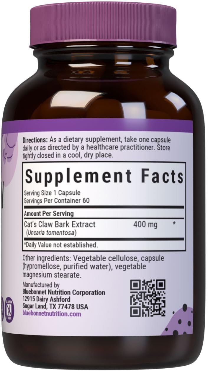 BlueBonnet Cat's Claw Bark Extract, 300 mg, 60 Vegetable Capsules - görsel 2