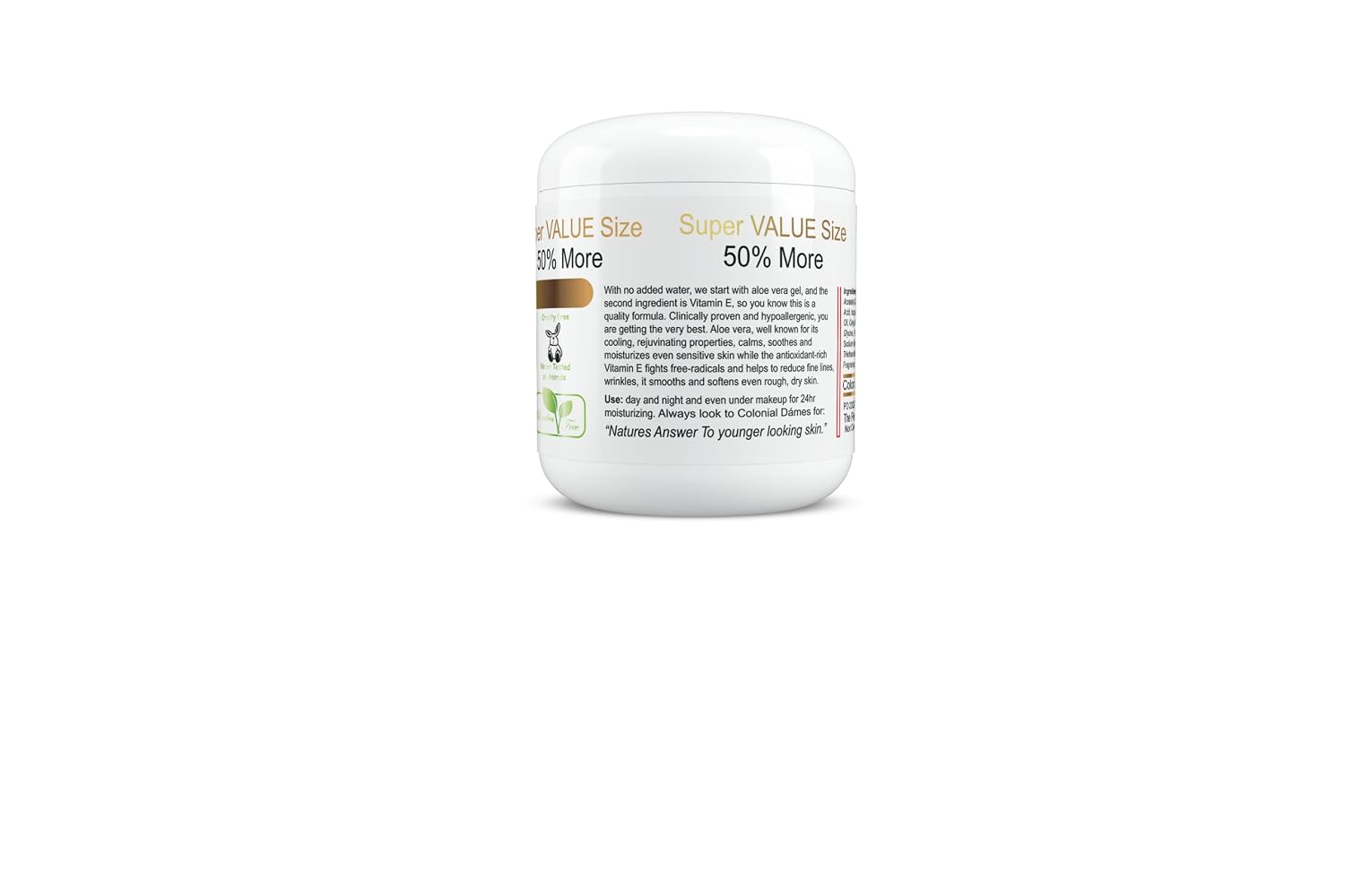 Colonial Dames Vitamin E and 70% Aloe Moisturising Cream