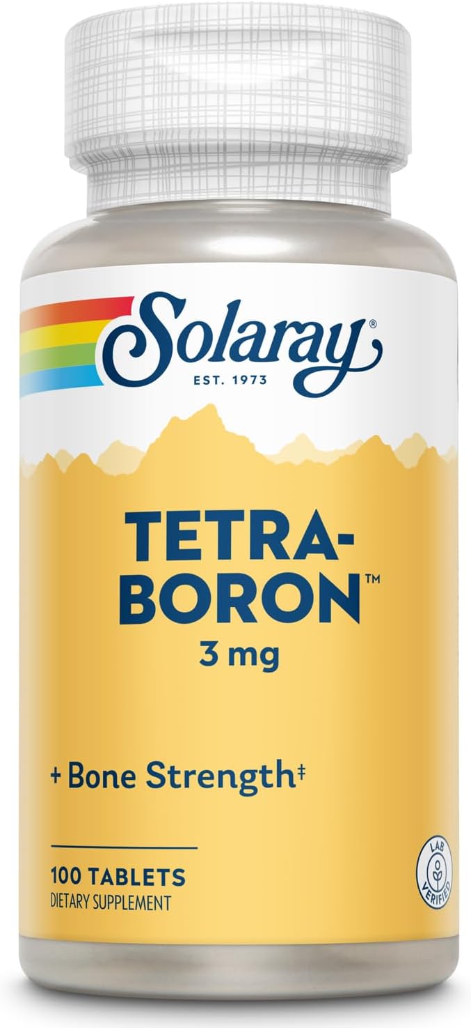Solaray Tetra Boron 3 mg Tablets, 100 Count