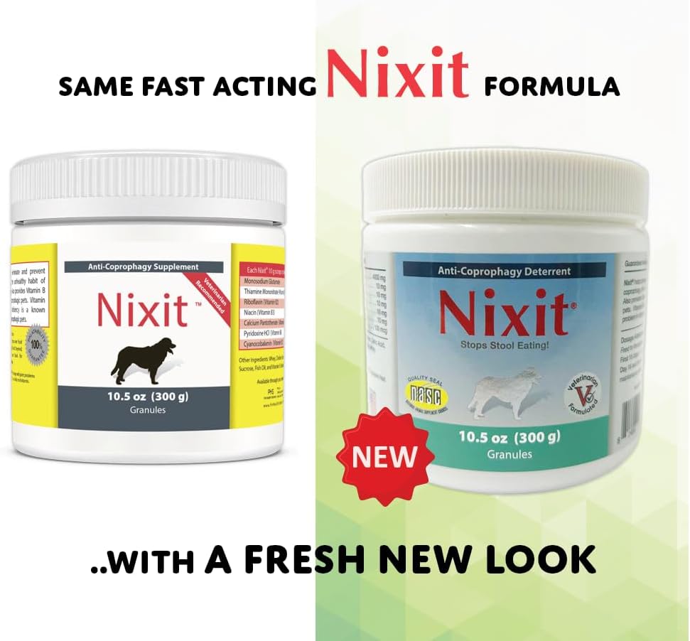 Nixit Anti-Coprophagy Supplement for Dogs – Stop Stool Eating, B-Complex, Chicken Liver Flavour, 10.5 oz