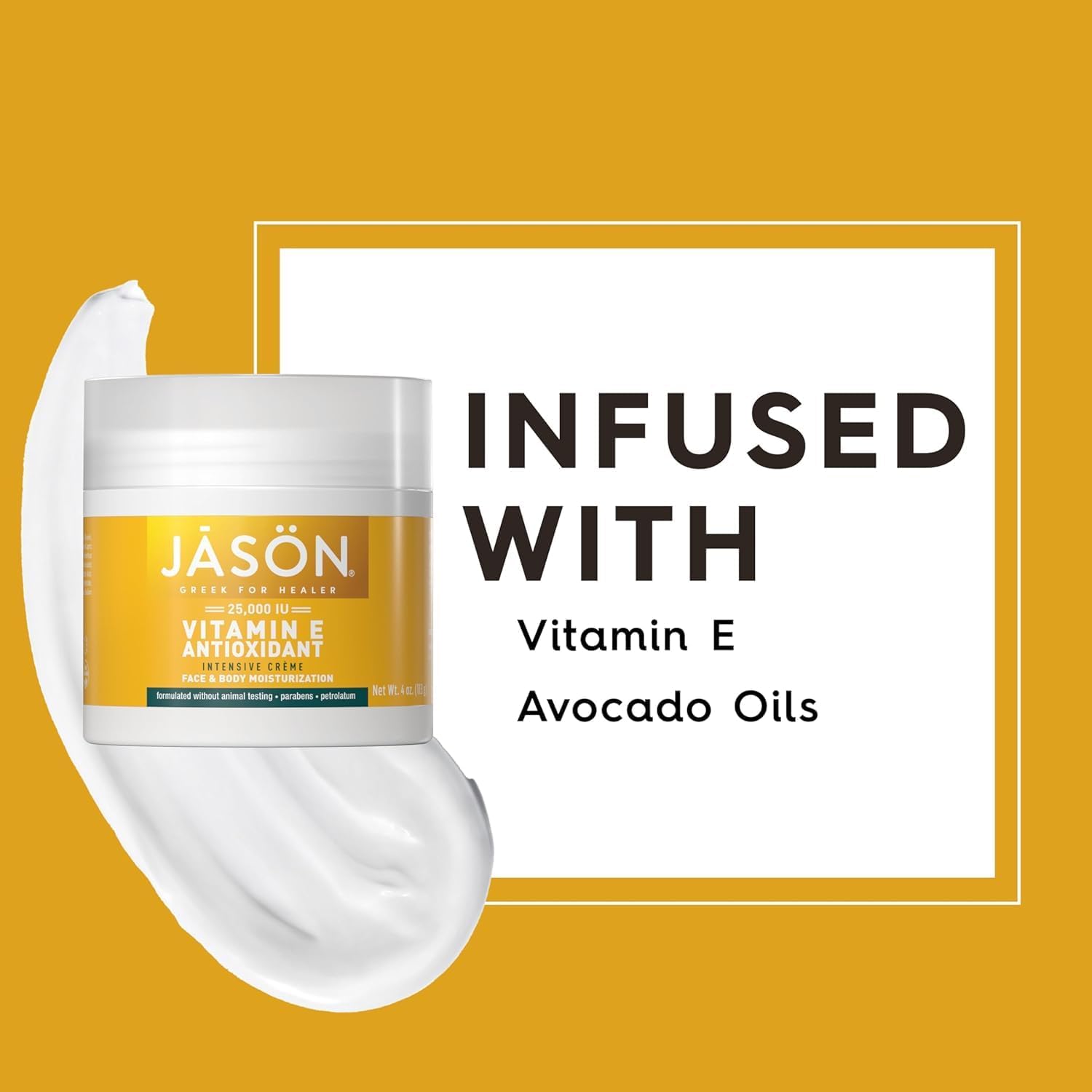 Jason Natural Products Super E Creme 25000 IU, 113 g (4 oz)