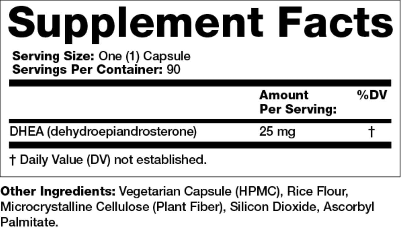 Olympian Labs DHEA 25 mg, 90 Capsules