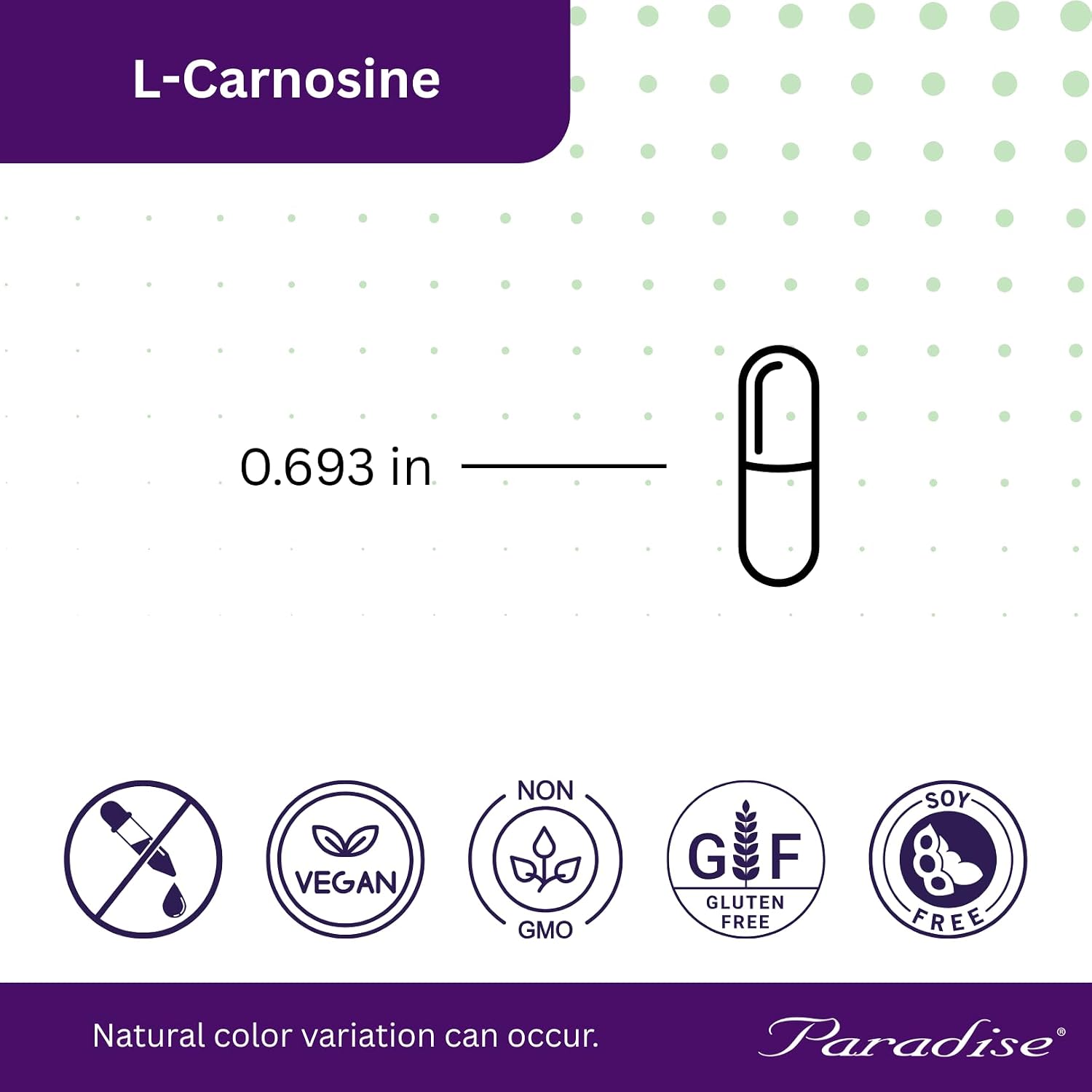 Paradise Herbs L-Carnosine, Super Potent, Ultra Pure, Antioxidant - 60 Veg Caps
