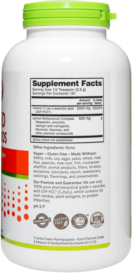NutriBiotic Ascorbic Acid with Bioflavonoids Powder, 454 g (16 oz)