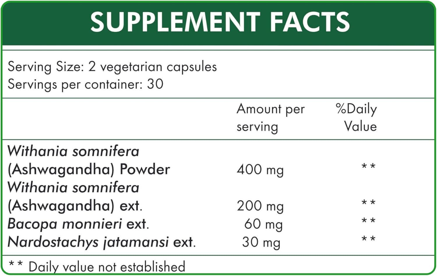 Stress Hrx, Ashwagandha Supplement Capsules, Herbal Destination Stress Support - 60 Count
