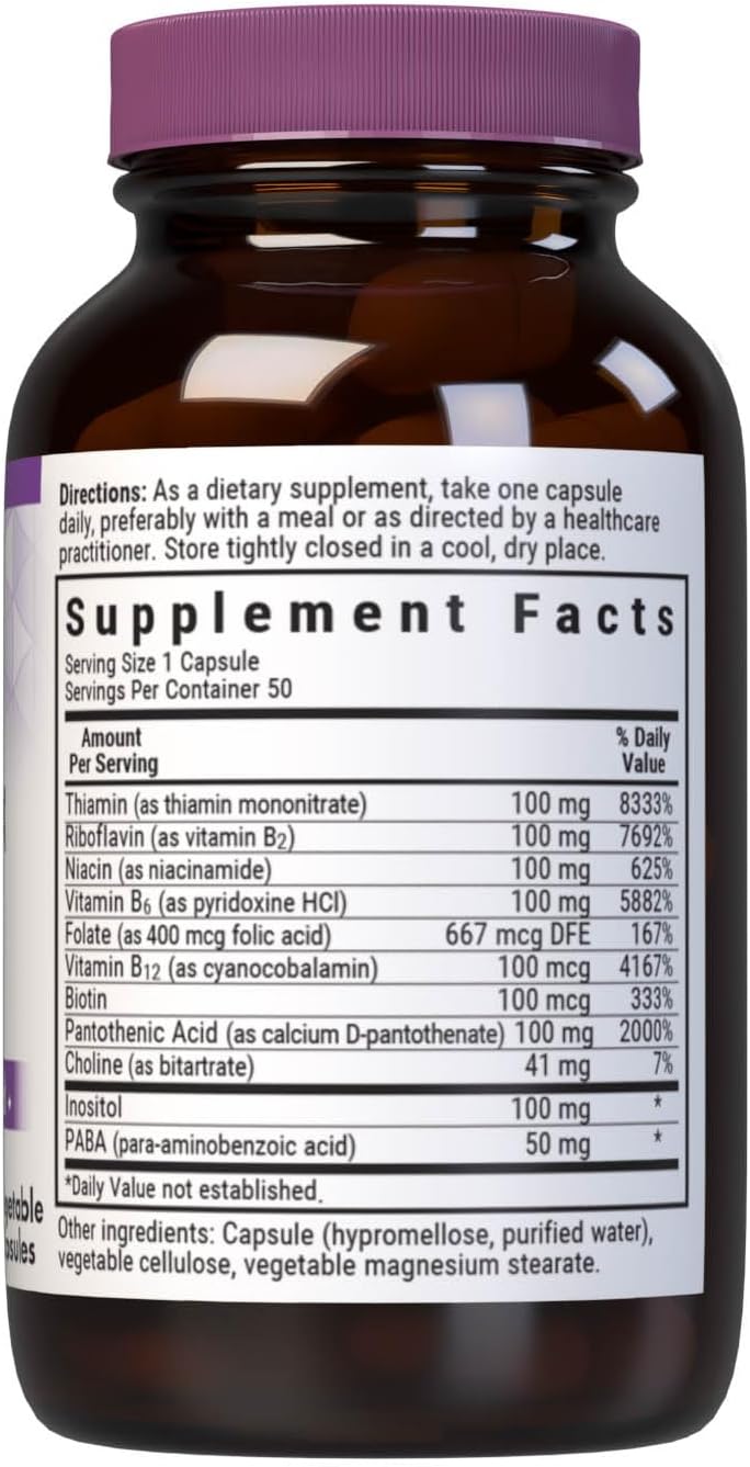 Bluebonnet Nutrition B Complex - Complete Full Spectrum - 50 Vegetable Capsules - görsel 2