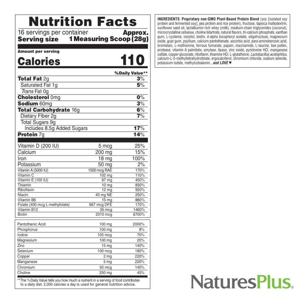 NaturesPlus Ultra Hair Thick Shake - French Vanilla Flavour - 454 g