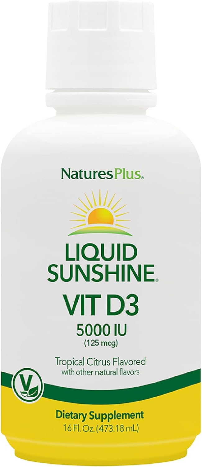 Nature's Plus Liquid Sunshine Vitamin D3 - Tropical Citrus - 5000 IU - 473 mL