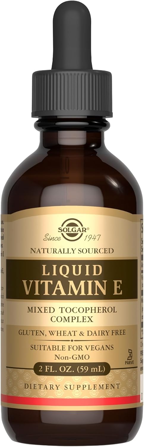 Solgar Liquid Vitamin E with Dropper, 2 fl oz (59 mL) - Natural Antioxidant Supplement