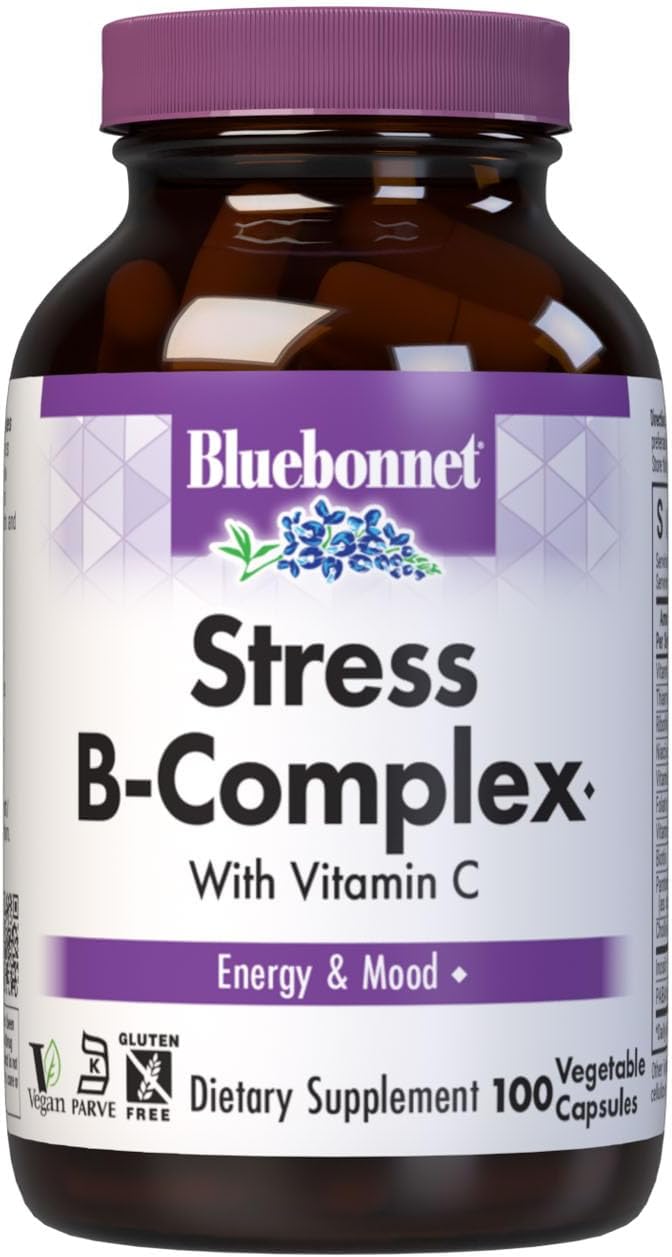Bluebonnet Vitamin B Complex - Full Spectrum B Vitamins - 100 Vegetable Capsules