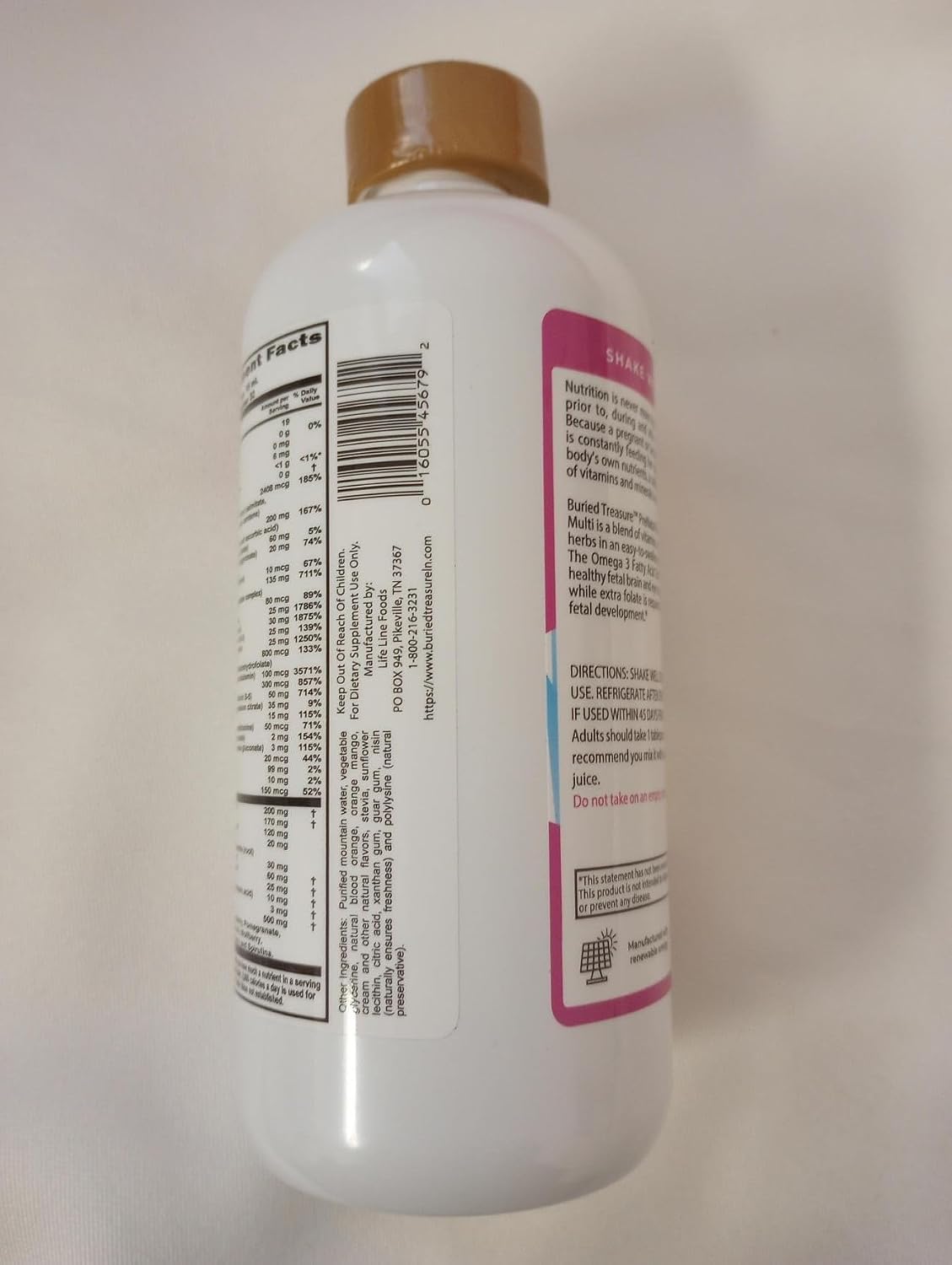 Buried Treasure Prenatal Plus DHA Complete - Liquid Prenatal Vitamin with DHA, Omega-3 and Iron