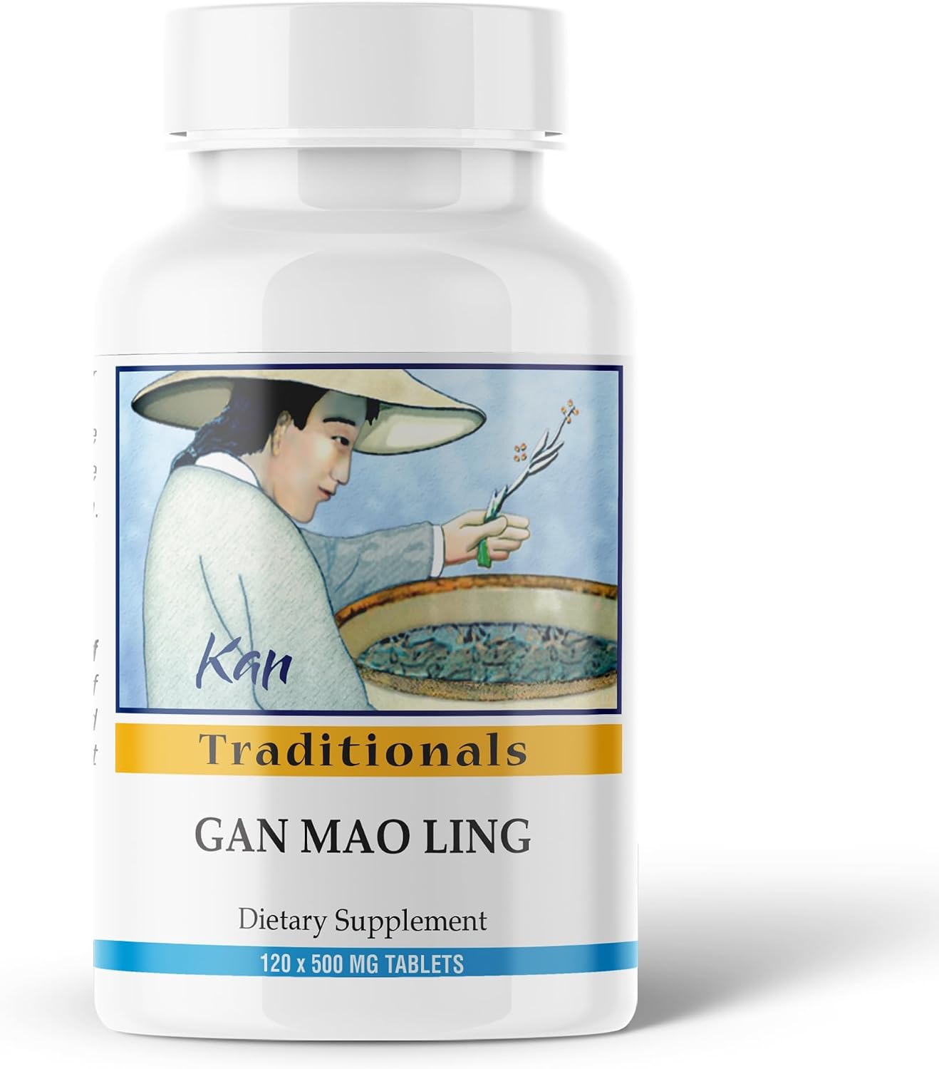 Kan Herbs Gan Mao Ling Tablets – Traditional Chinese Herbal Formula with Isatis, Chrysanthemum, and Honeysuckle, 120 Tablets