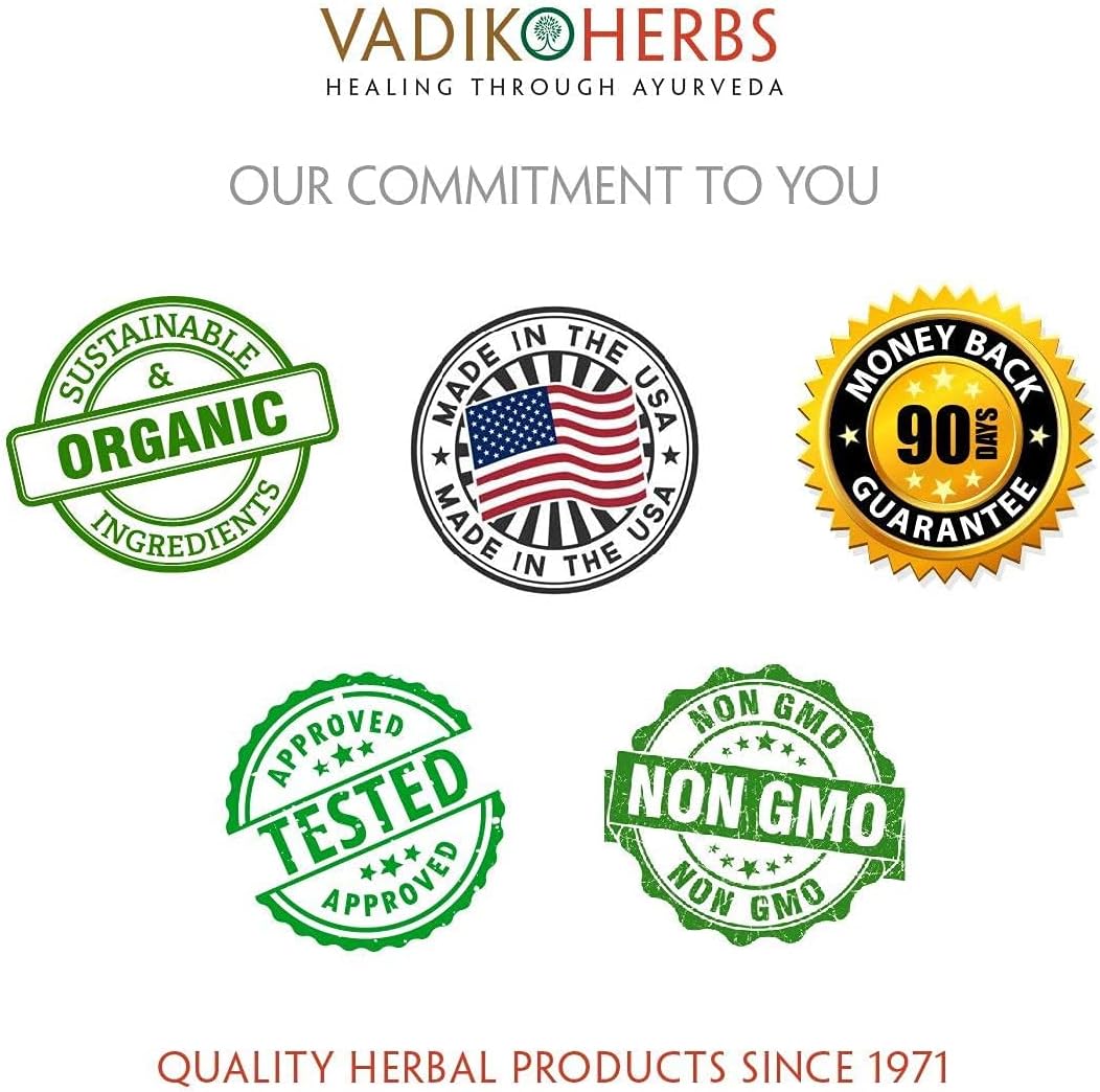 Vadik Herbs Pure Wild Harvested Manjistha (Rubia cordifolia, Indian Madder) - 100 Vegetable Capsules - Made in USA - Safety Tested - No GMO, Vegan
