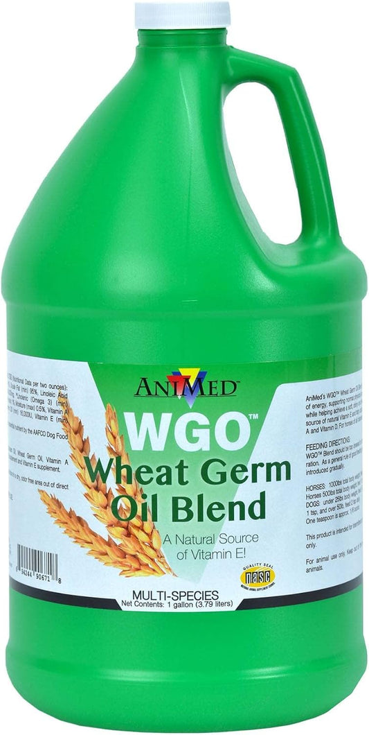 AniMed WGO Wheat Germ Oil Blend For Horses and Dogs (1 Gallon / 3.78 L Bottle)