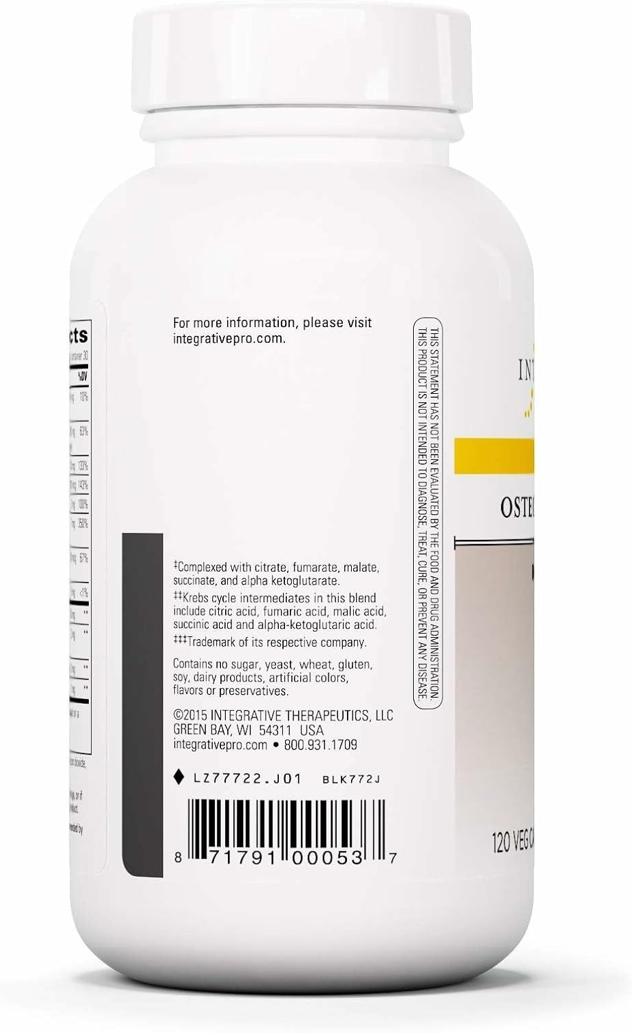 Integrative Therapeutics Osteo Forte - Calcium & Bone Health Support Formula - 120 Capsules