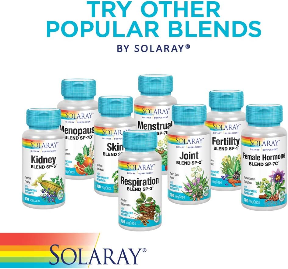 SOLARAY Skin Blend SP-4 | Herbal Blend with Cell Salt Nutrients to Support Healthy Skin | Non-GMO, Vegan | 100 Veg Capsules