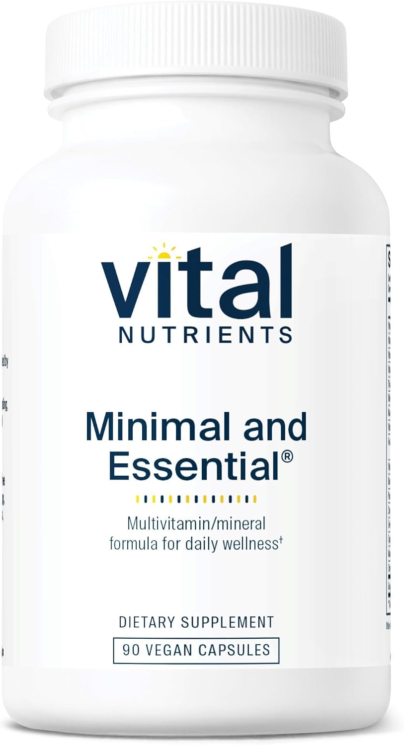 Vital Nutrients Minimal and Essential Multivitamin - One per Day - Iron-Free - 90 Vegetarian Capsules