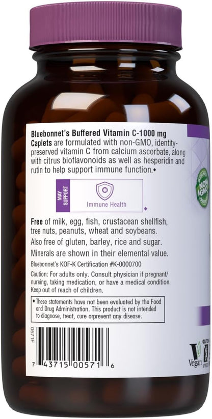 Bluebonnet Nutrition Buffered Vitamin C 1000 mg – 180 Caplets