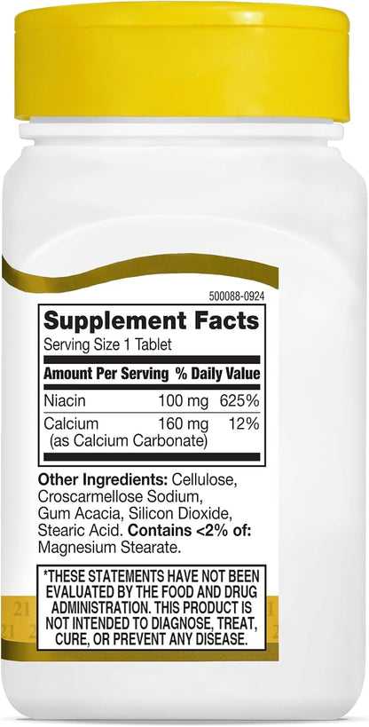 21st Century Niacin 100 mg Tablets, 110 Count