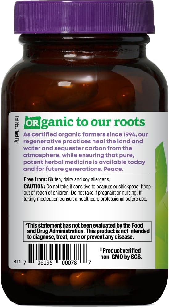 Oregon's Wild Harvest Organic Red Clover Capsules, Non-GMO, 90 Count