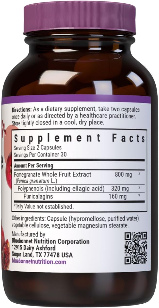 BlueBonnet Super Fruit Pomegranate Extract Supplement, 60 Vegetable Capsules
