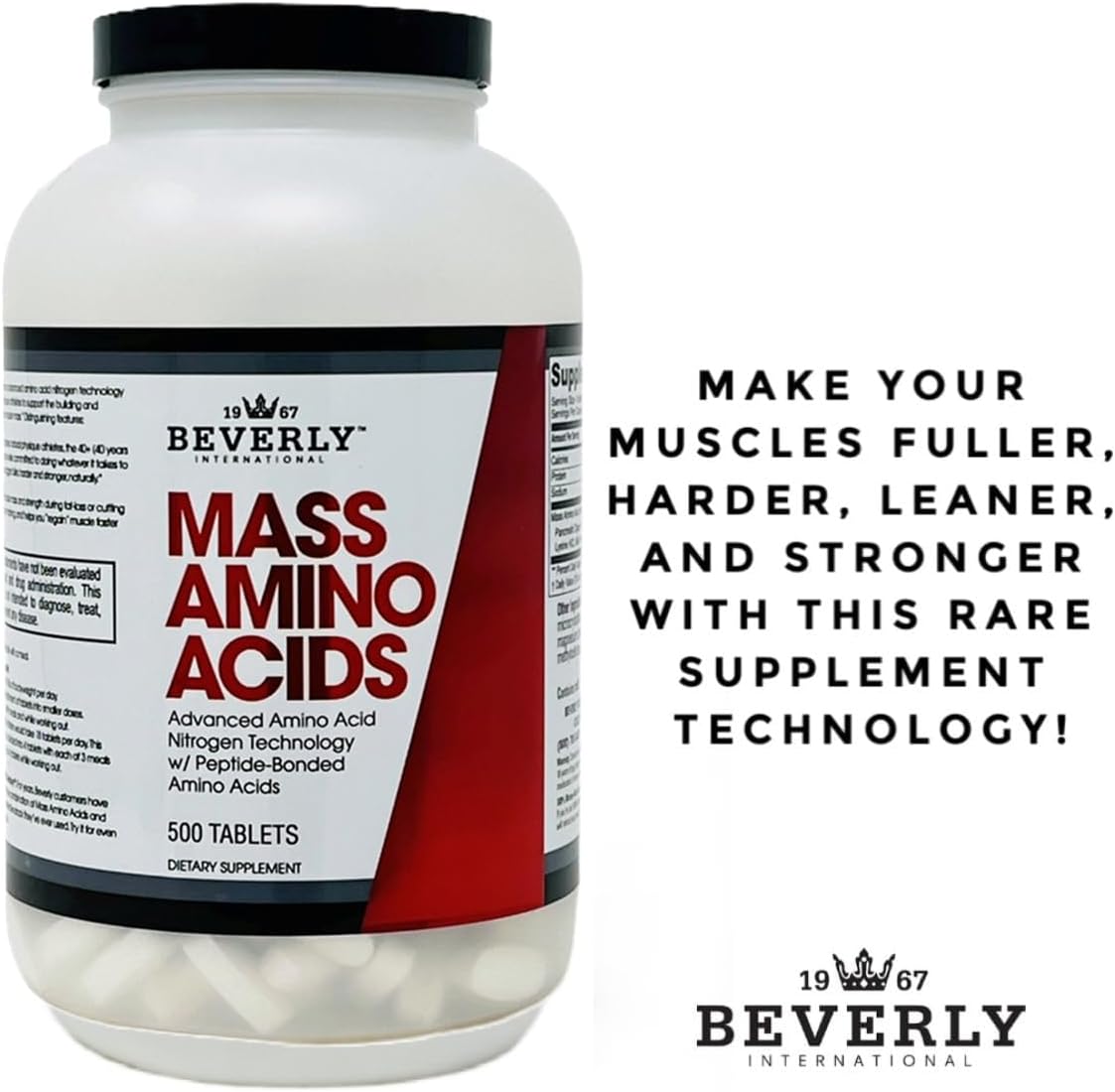 Beverly International Mass Amino Acids – 500 Tablets - görsel 7
