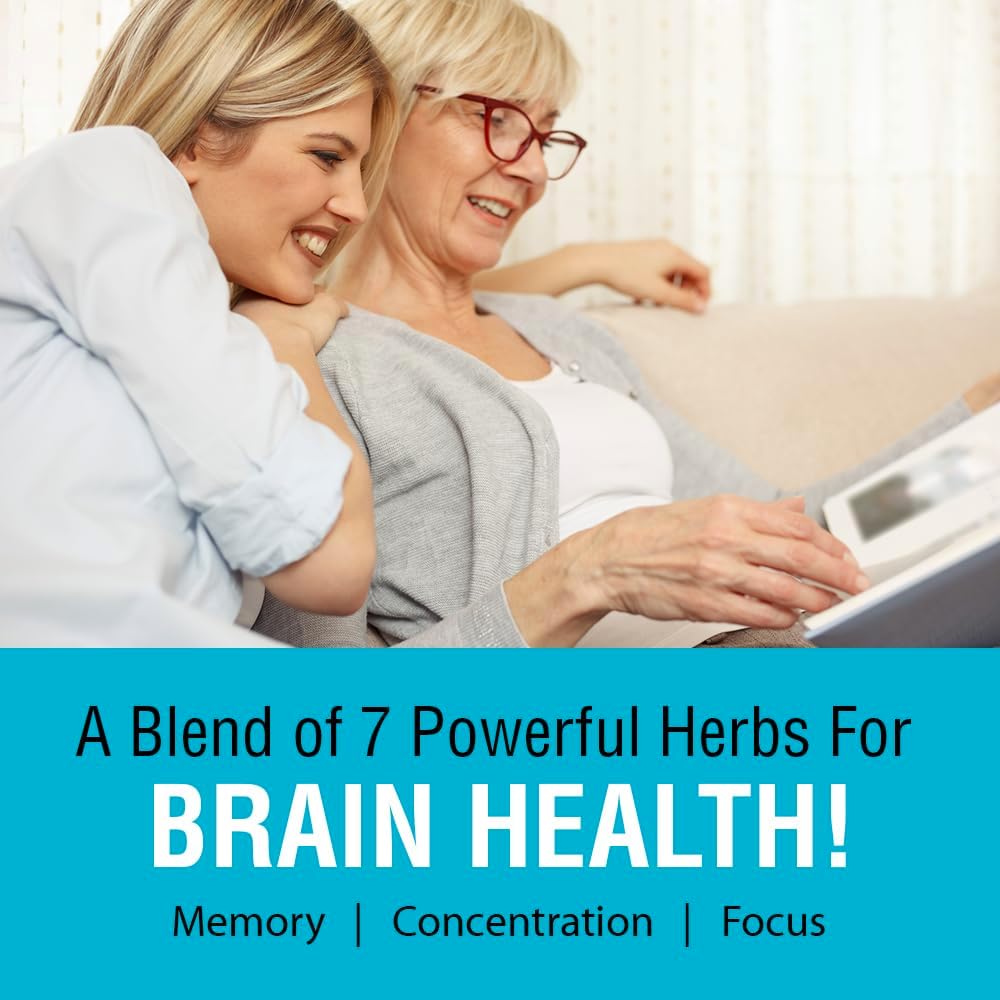 SOLARAY Memory Blend SP-30 - Herbal Supplement for Memory, Focus and Concentration - Non-GMO, Vegan - 100 VegCaps