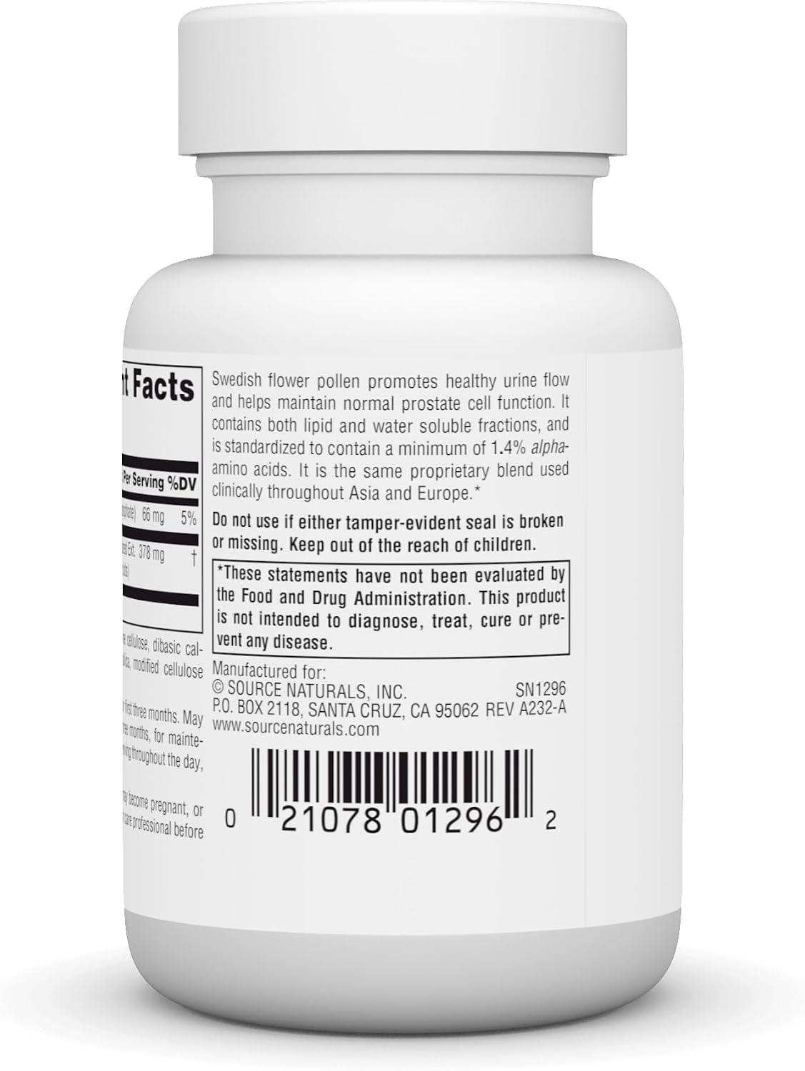 Source Naturals Swedish Flower Pollen Extract Supplement – 45 Tablets