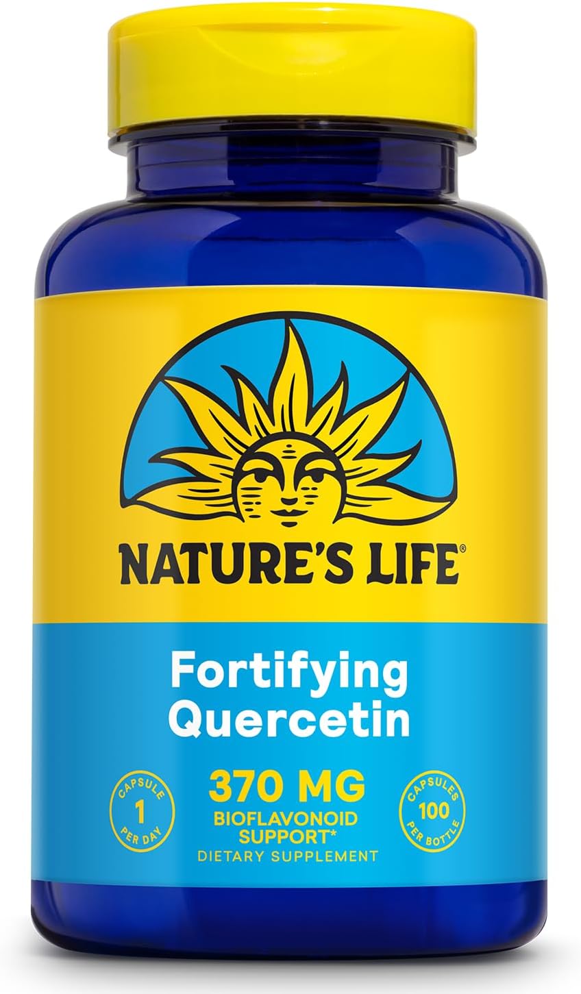Nature's Life Fortifying Quercetin 370 mg – Bioflavonoid Antioxidant for Overall Wellness – 100 Vegetarian Capsules