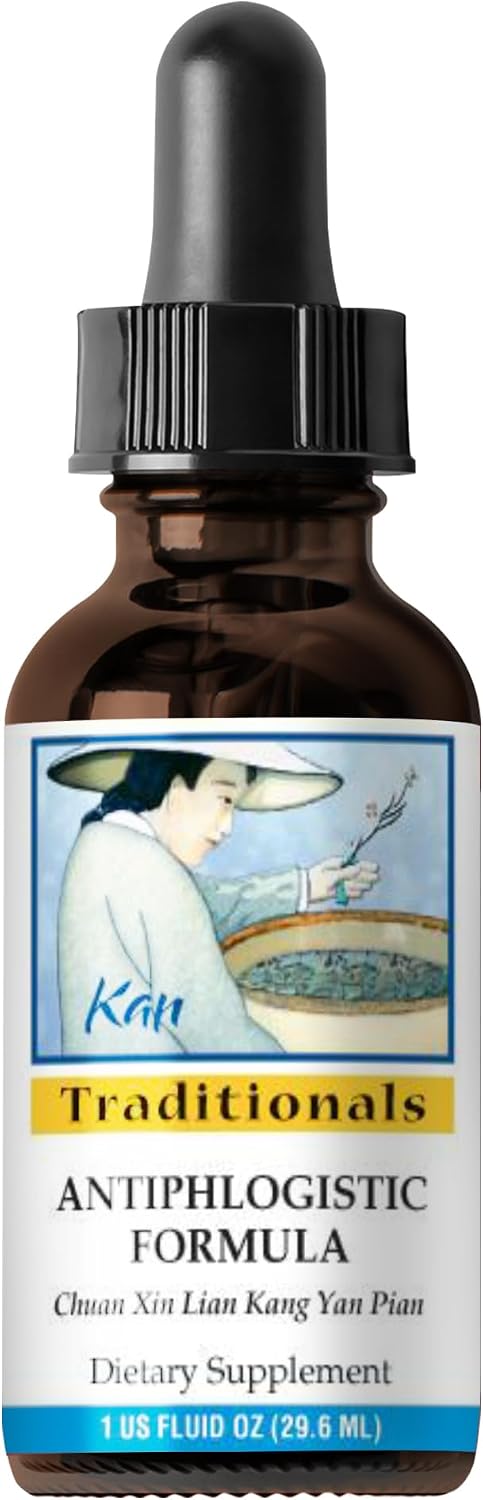 Kan Herbs Company Antiphlogistic Formula – Traditional Chinese Herbal Blend to Support Heat Balance Across Body Systems, Promote Lung and Digestive Comfort, Liquid Extract, 1 fl oz (30 mL)