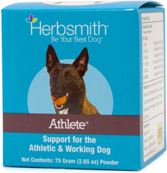 Herbsmith Athlete – Canine Endurance Supplement for Working and Agility Dogs (75 g Powder)