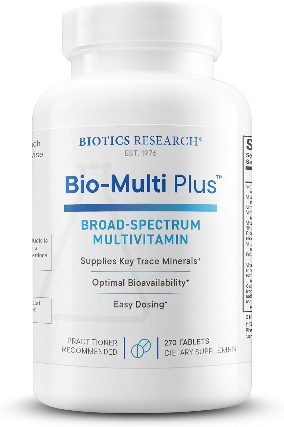 Bio-Multi Plus - Robust Foundational Multivitamin/Mineral Formula with Plant-Based Trace Minerals - 270 Tablets - görsel 9