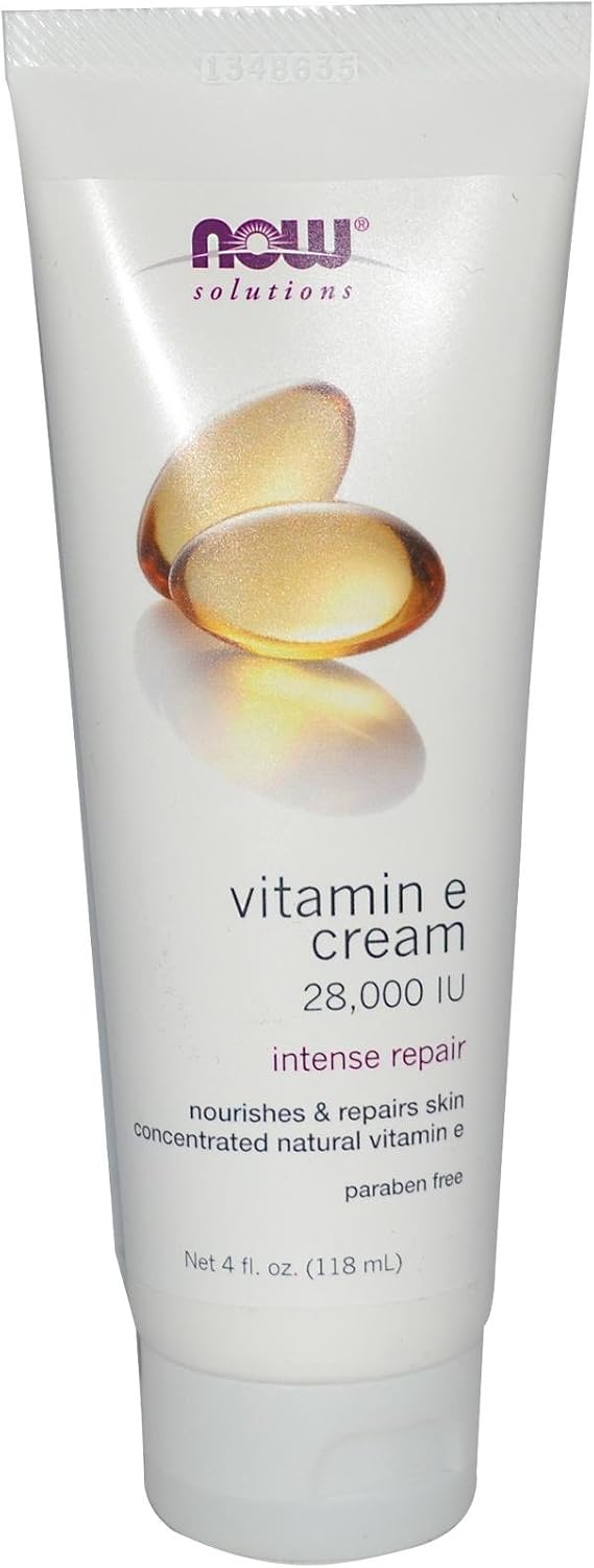Now Foods Vitamin E Cream, 4 oz (113 g) (8 Pack)