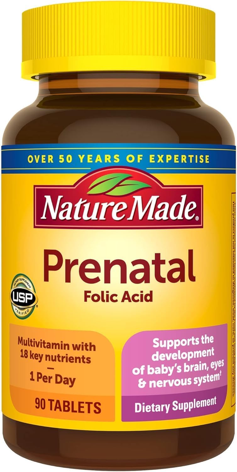 Nature Made Prenatal Multi Dietary Supplement, 90 Tablets (Pack of 2)