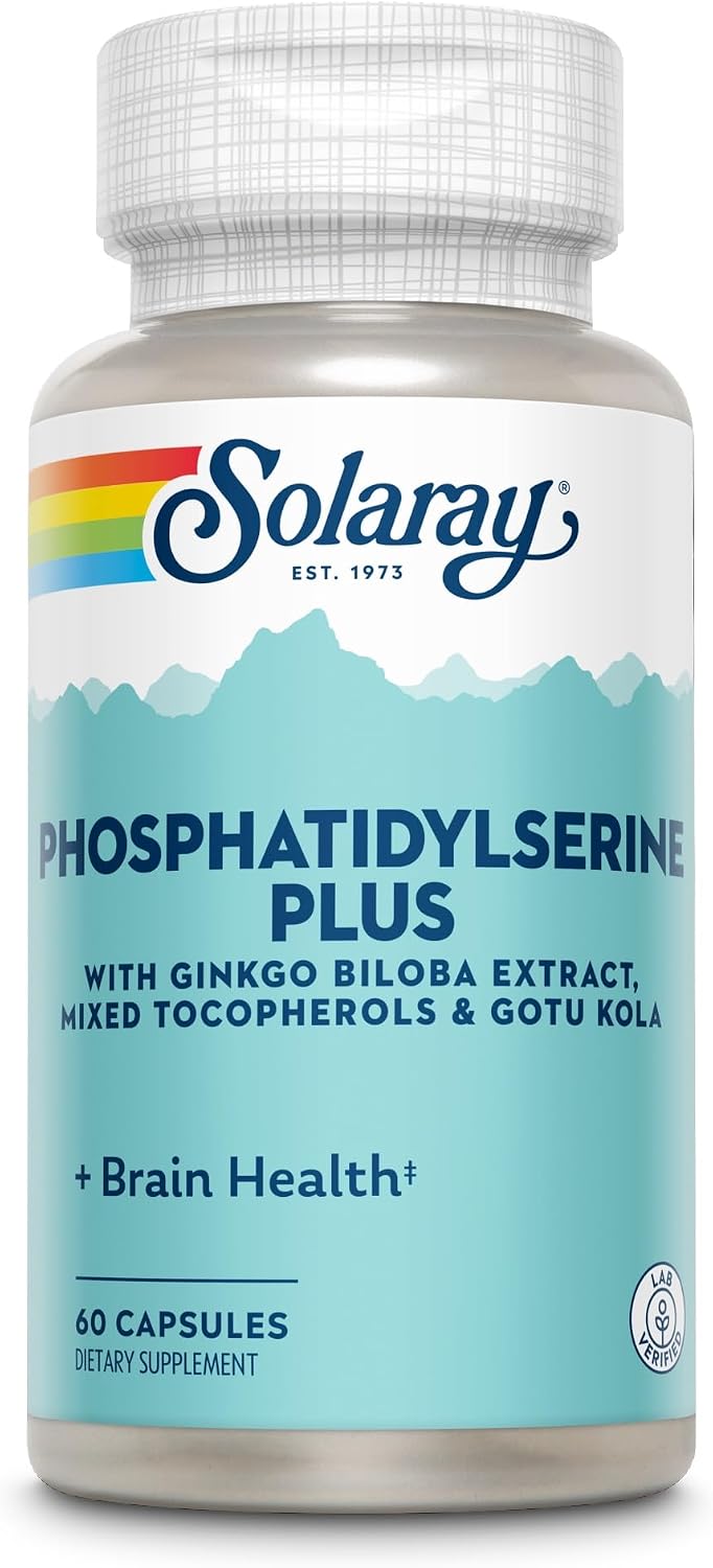 SOLARAY Phosphatidylserine Plus Supplement, 100 mg, 60 Capsules