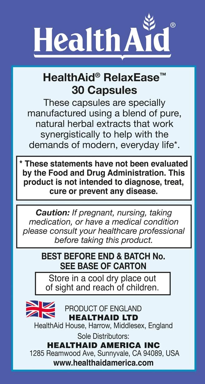 RelaxEase Herbal Blend – 30 Softgels