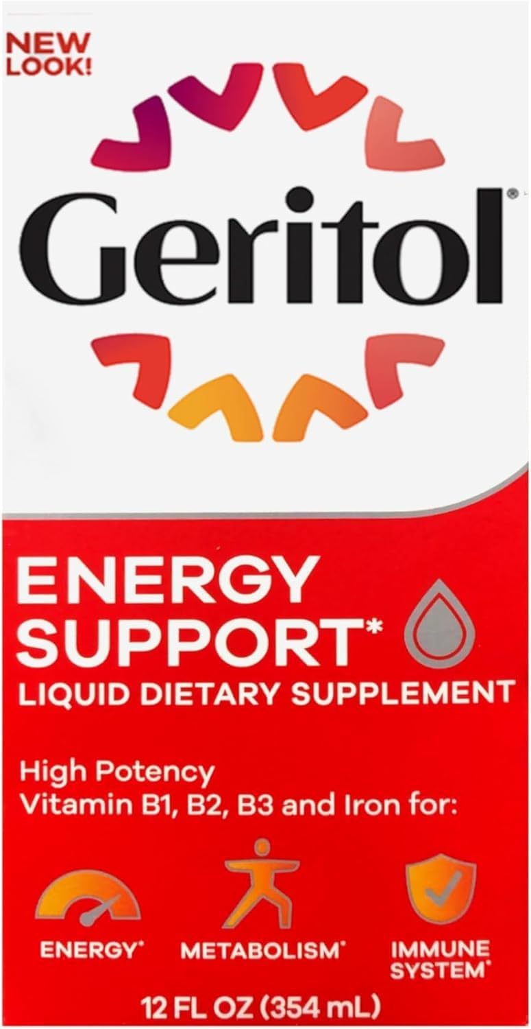 Geritol Liquid Supplement, B-Vitamins & Iron, 355 mL