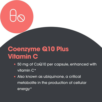 Allergy Research Group Coenzyme Q10 with Vitamin C - 50 mg, 75 Vegetarian Capsules