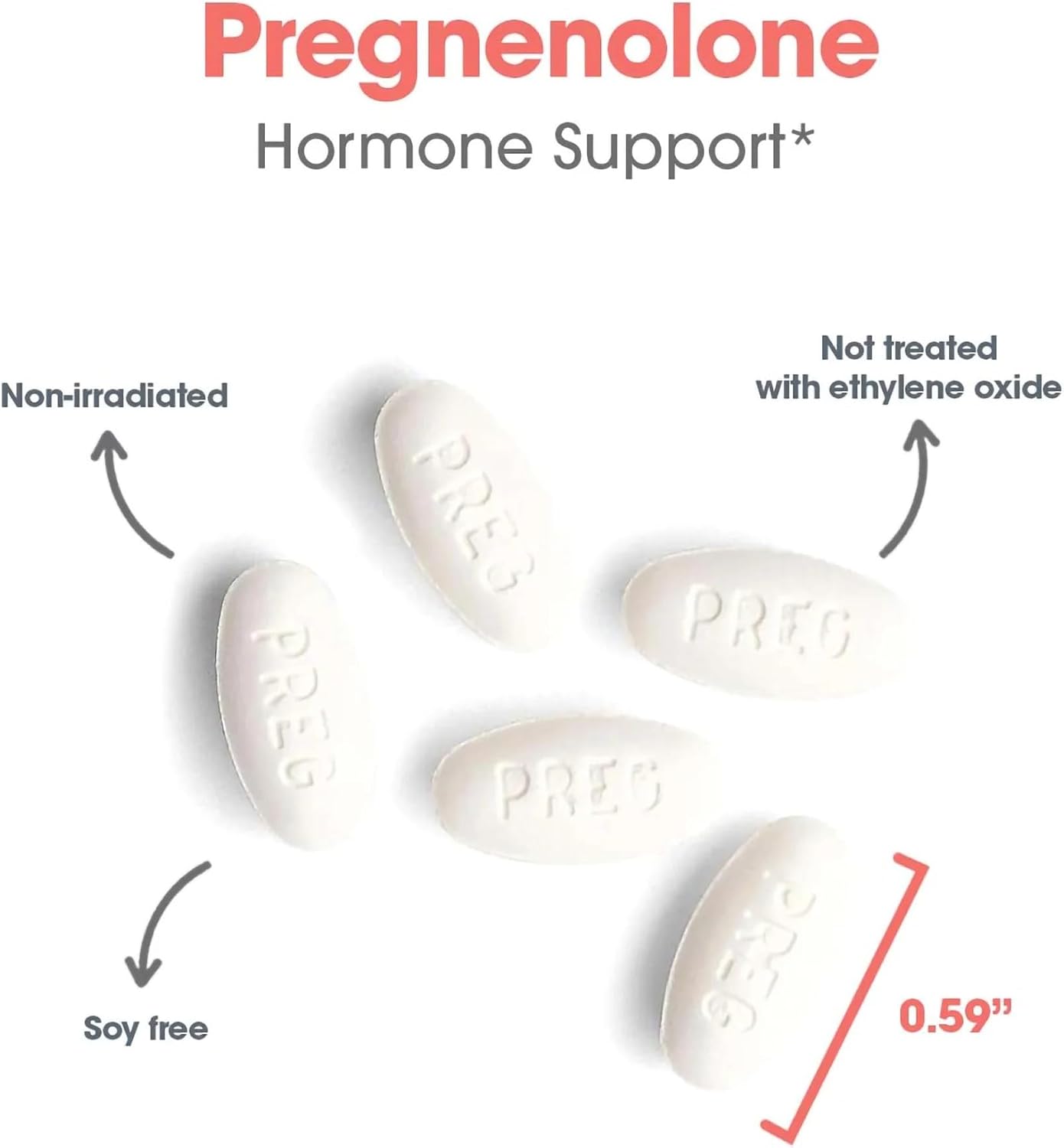NutriCology Pregnenolone 50 mg – Micronized Hormone Precursor – 60 Tablets