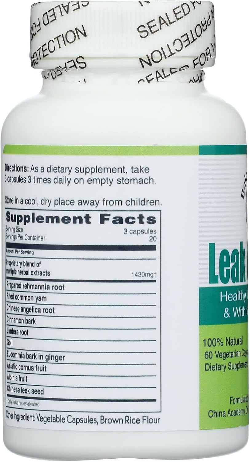 Leak Control Herbal Supplement - 500 mg Capsules, 60 Count