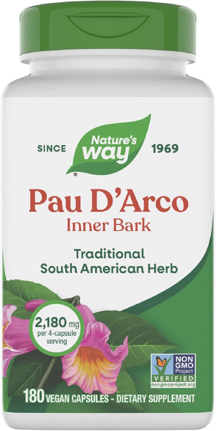 Nature's Way Pau d'Arco Inner Bark, 2,180 mg per Serving, 180 Capsules
