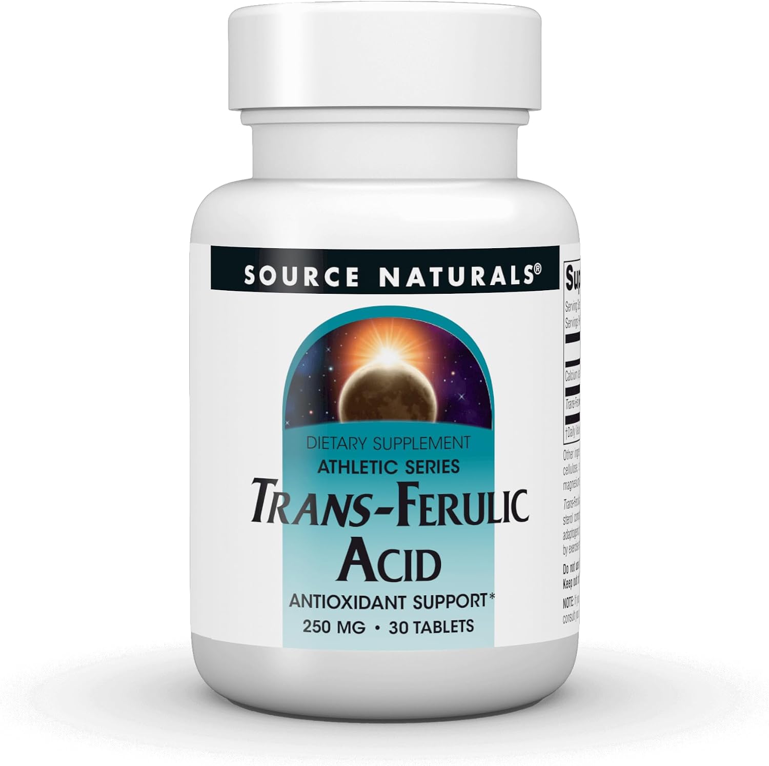 Source Naturals Athletic Series, Trans-Ferulic Acid, Antioxidant Support - 250 mg - 30 Tablets