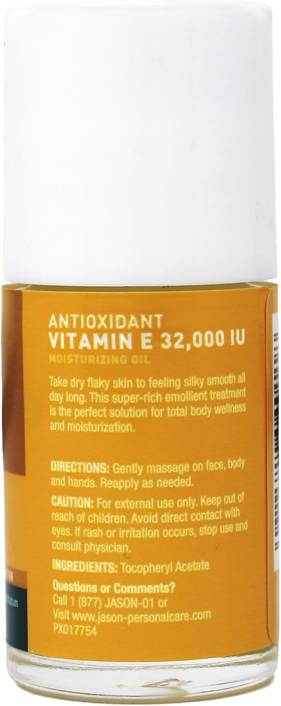 Jason Natural Vitamin E 32000 IU Oil with Wand, 32 ml