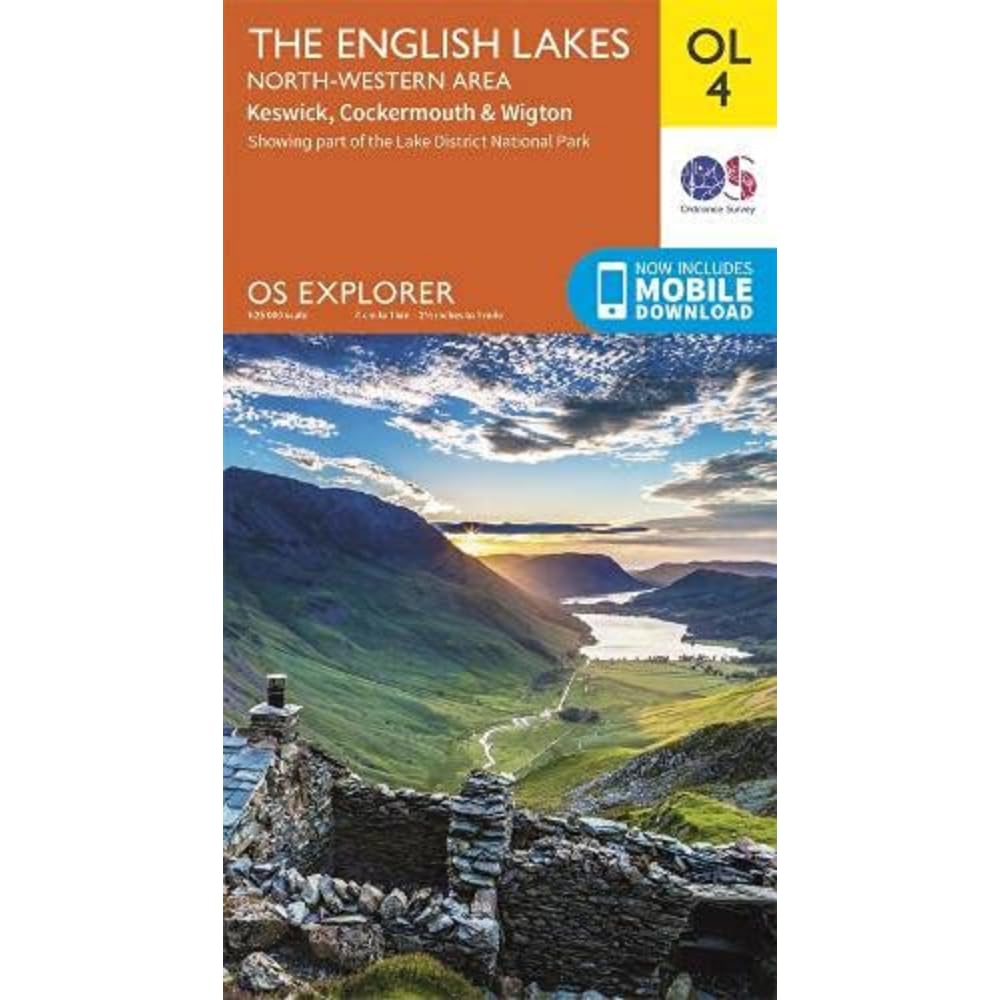 Lake District OS Explorer map OL4 The English Lakes - Northwestern area: Keswick, Cockermouth & Wigton