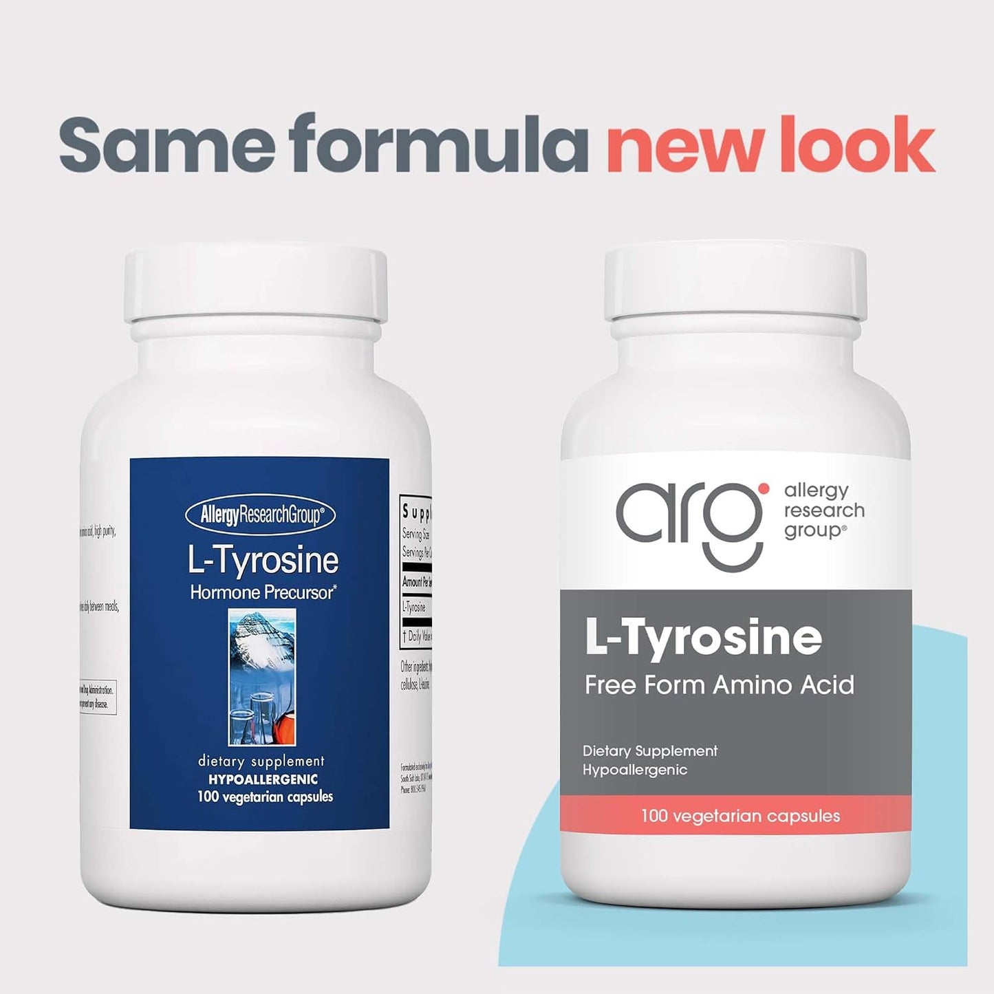 Allergy Research Group ARG L-Tyrosine 500 mg – Free Form Amino Acid Supplement – 100 Capsules - görsel 2