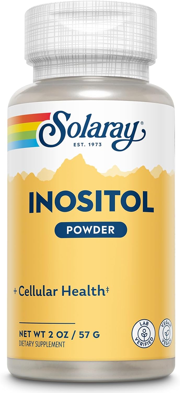 SOLARAY Pure Inositol Powder - Cellular Health Support - Vegan, Lab Verified - 163 Servings, 113 g