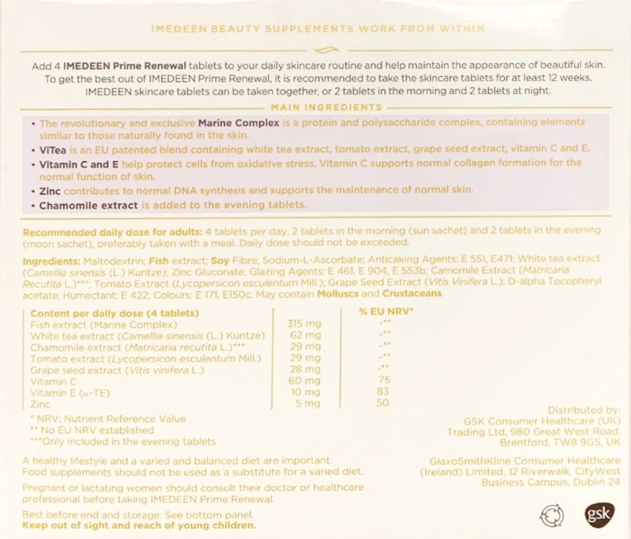 Imedeen Prime Renewal (3-Month Supply) 360 Tablets