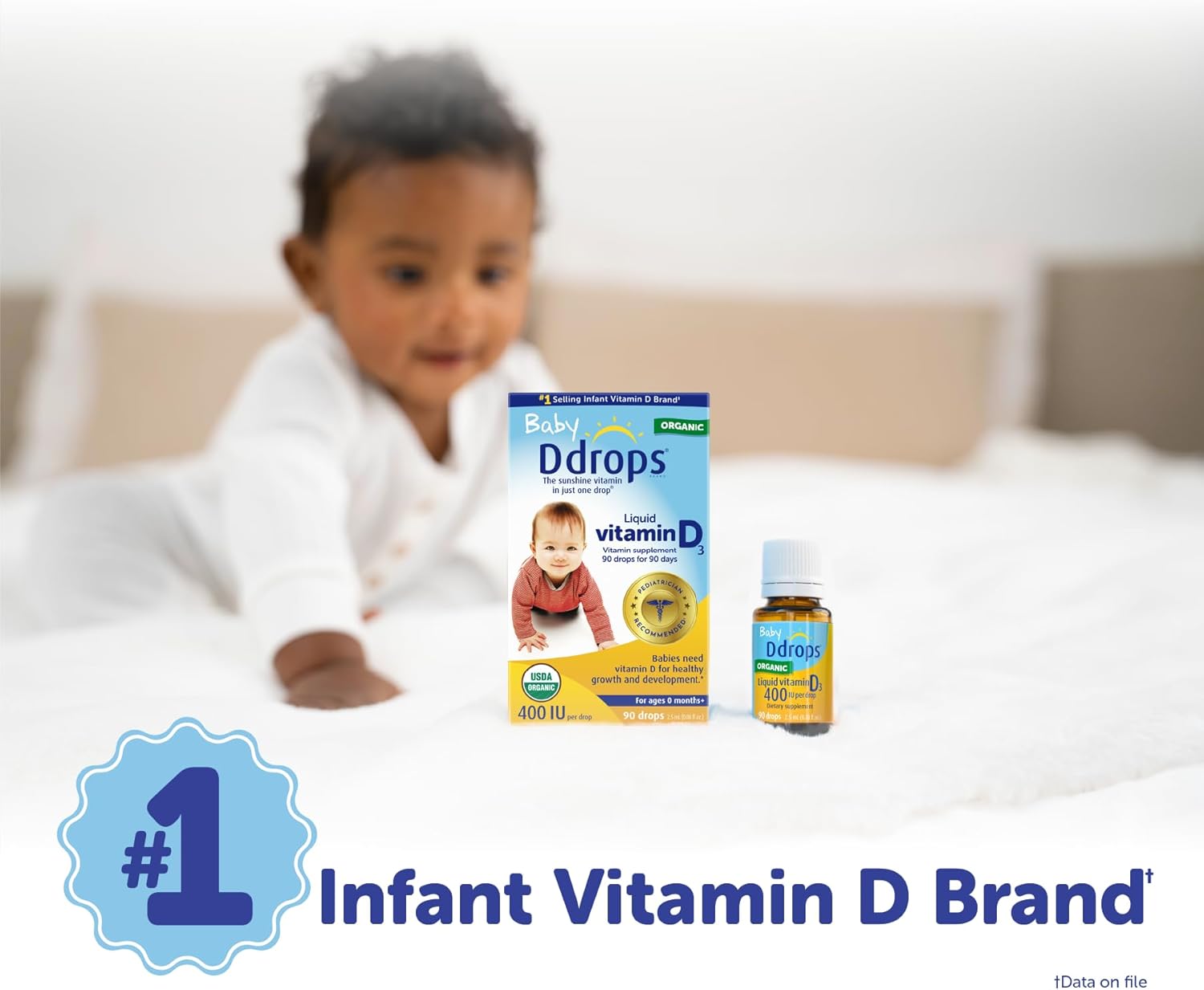 Ddrops Baby 400 IU Vitamin D Drops – 90 Drops (2.5 mL)