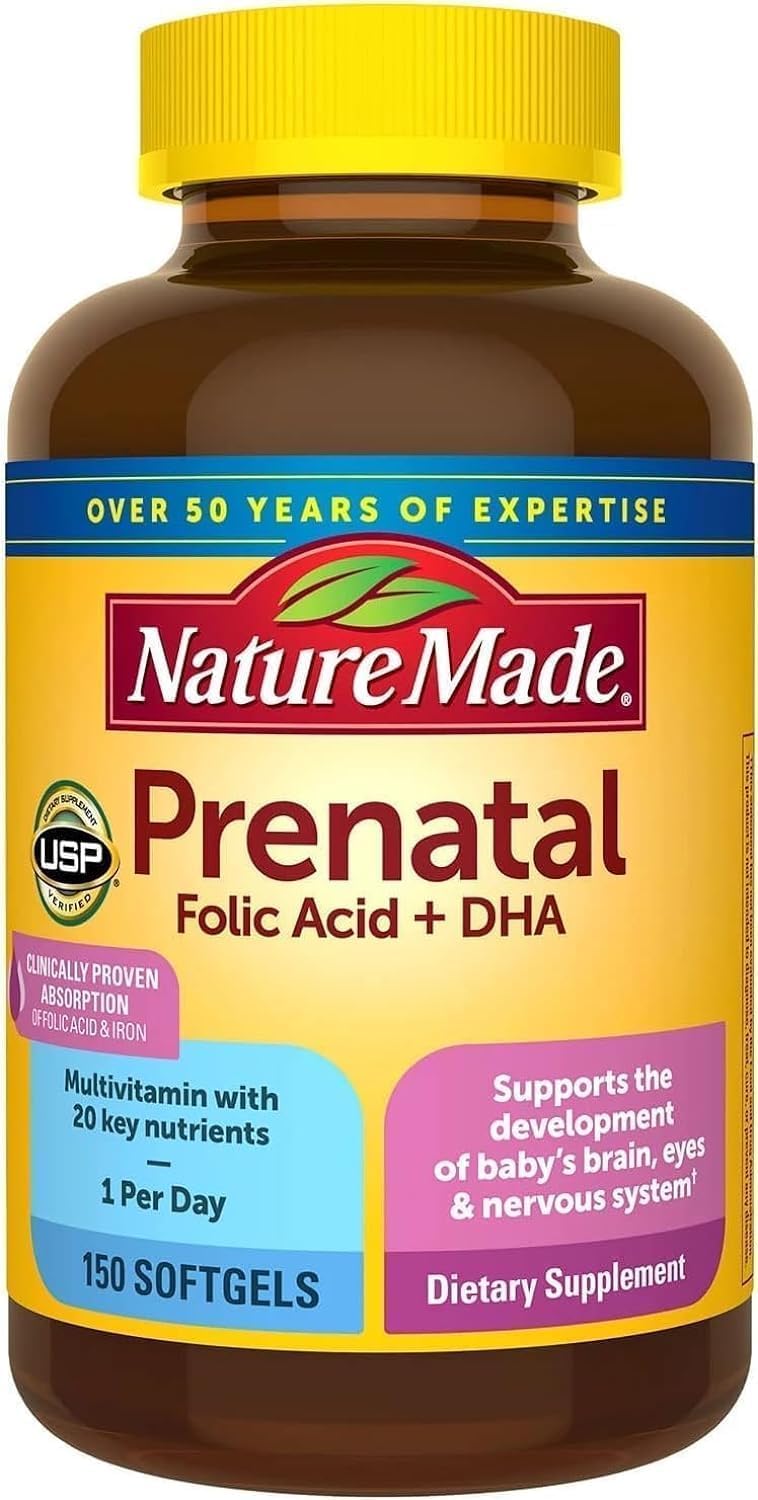 Nature Made Prenatal + DHA 200 mg, 150 Soft Gels